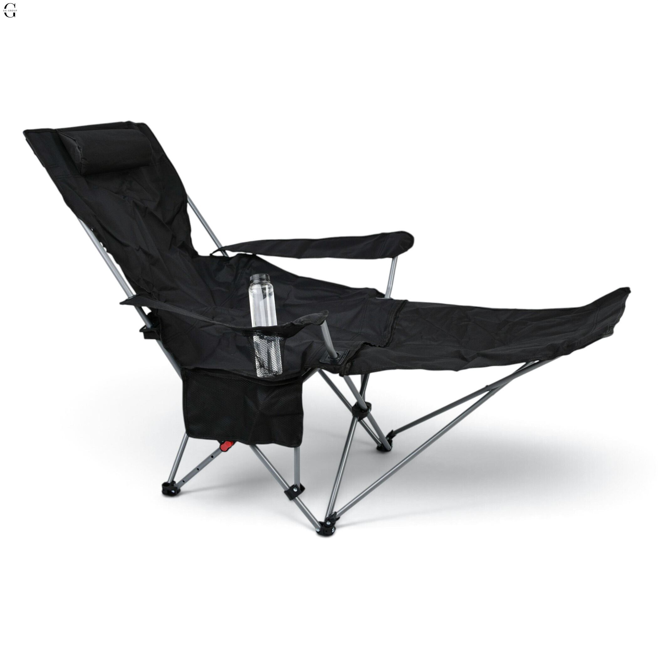     Складне туристичне крісло-павук Compact Outdoor Chair 100 кг із чохлом чорне