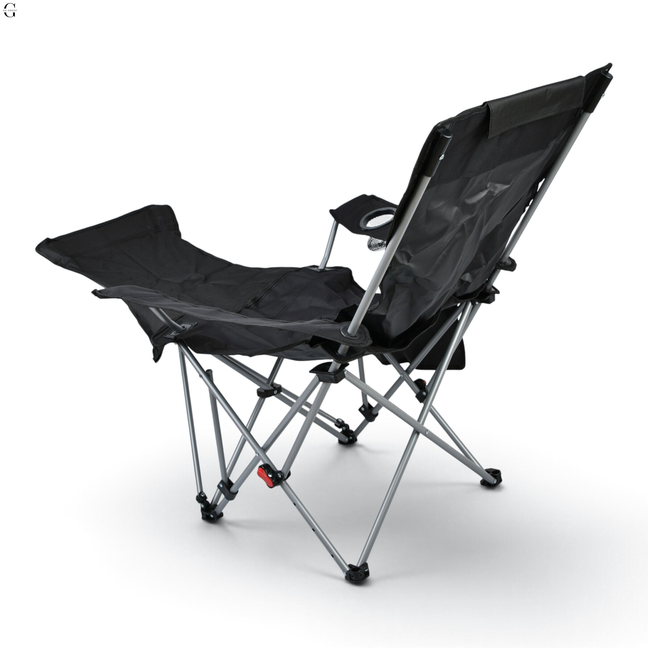     Складне туристичне крісло-павук Compact Outdoor Chair 100 кг із чохлом чорне