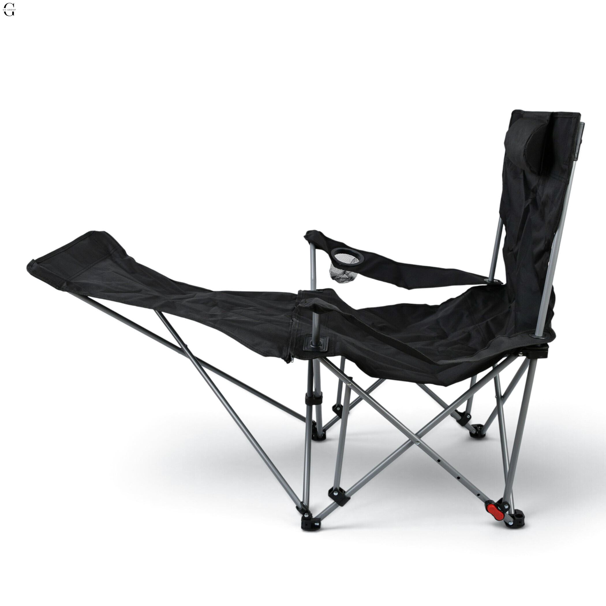     Складне туристичне крісло-павук Compact Outdoor Chair 100 кг із чохлом чорне