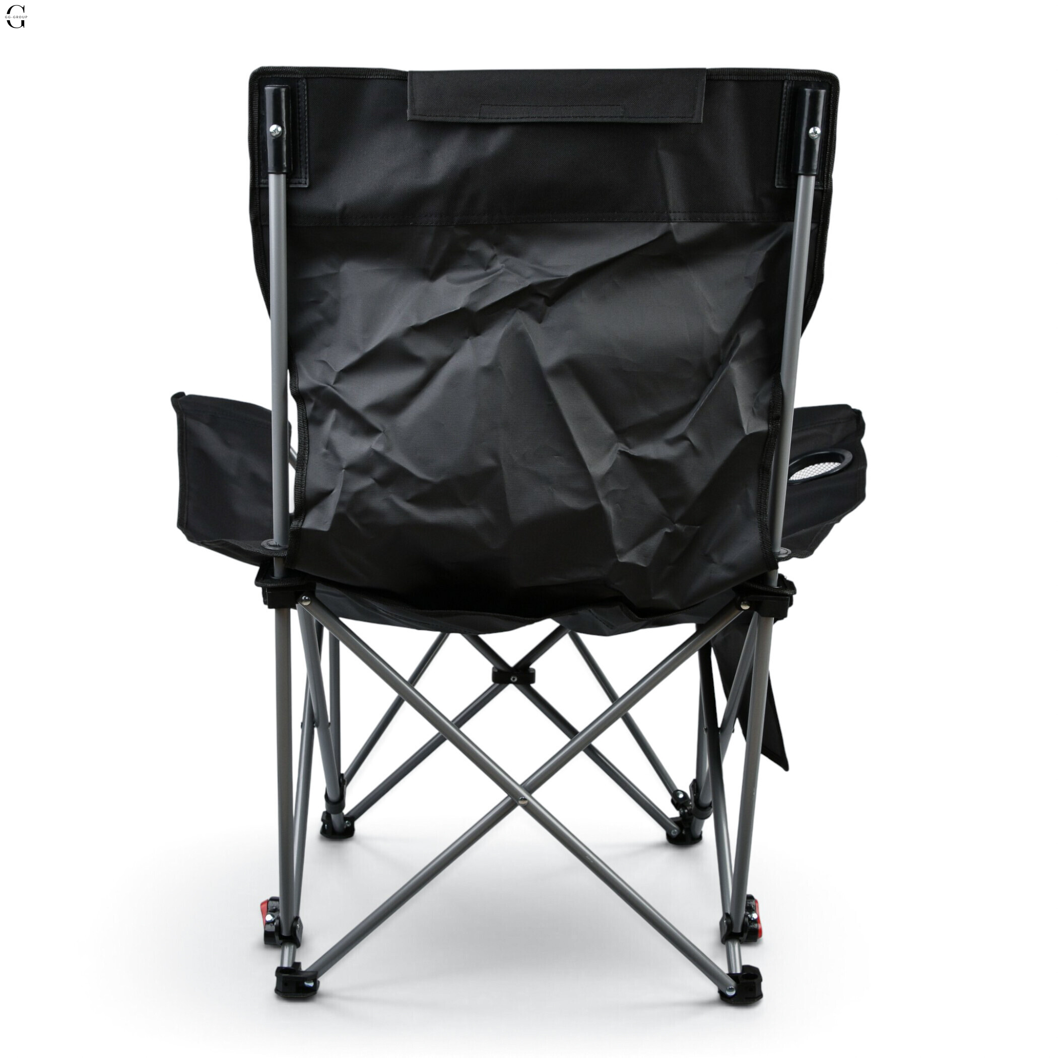    Складне туристичне крісло-павук Compact Outdoor Chair 100 кг із чохлом чорне