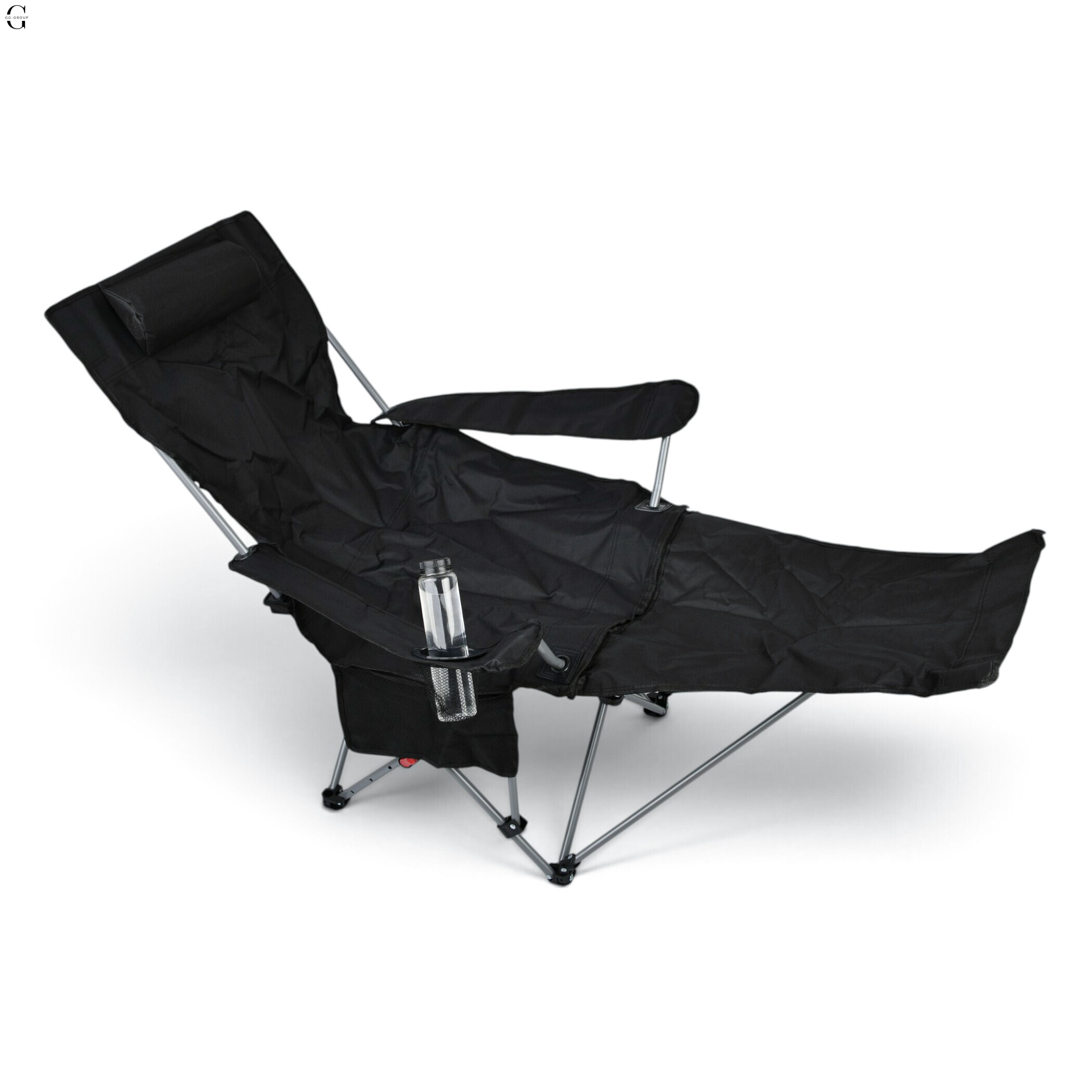     Складне туристичне крісло-павук Compact Outdoor Chair 100 кг із чохлом чорне