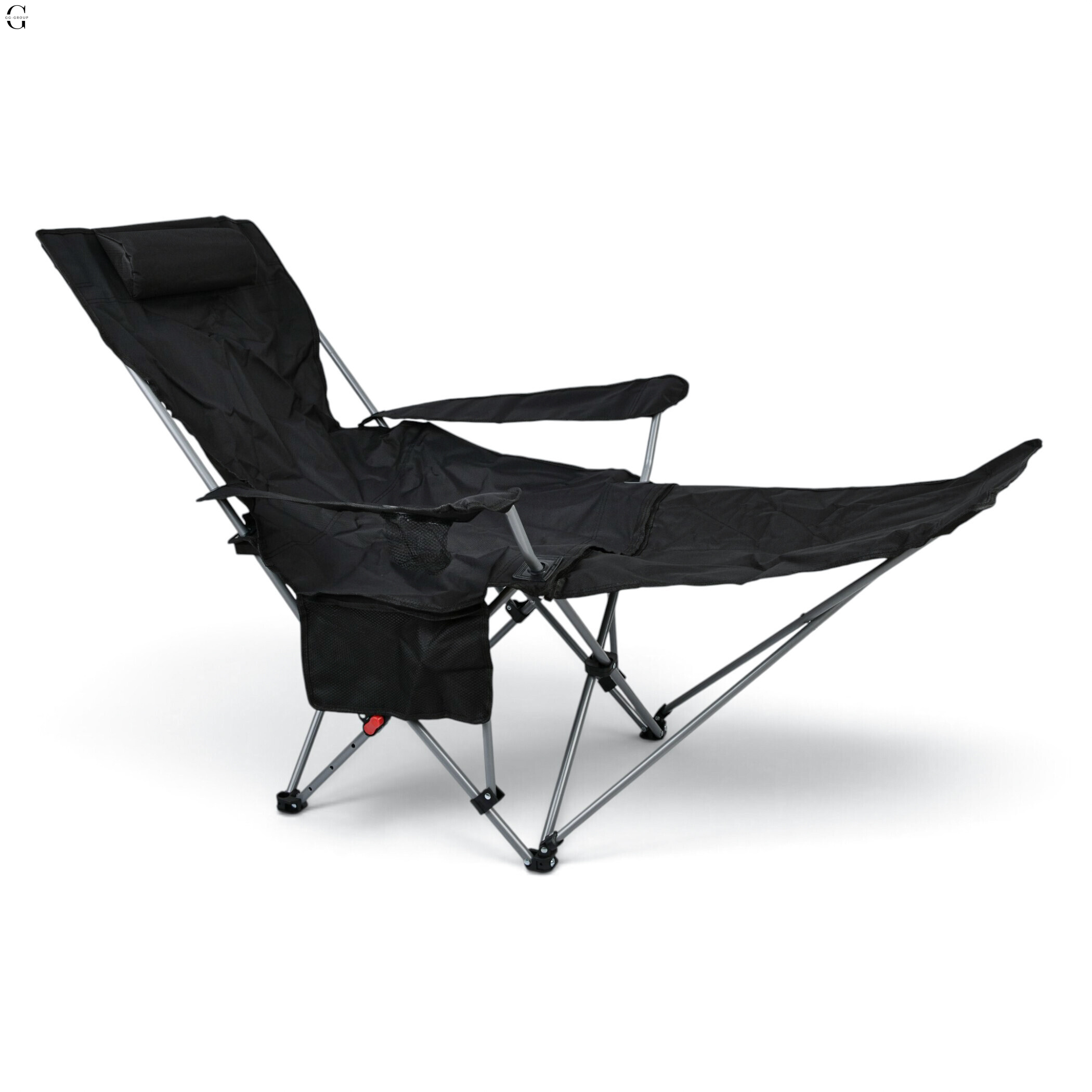     Складне туристичне крісло-павук Compact Outdoor Chair 100 кг із чохлом чорне