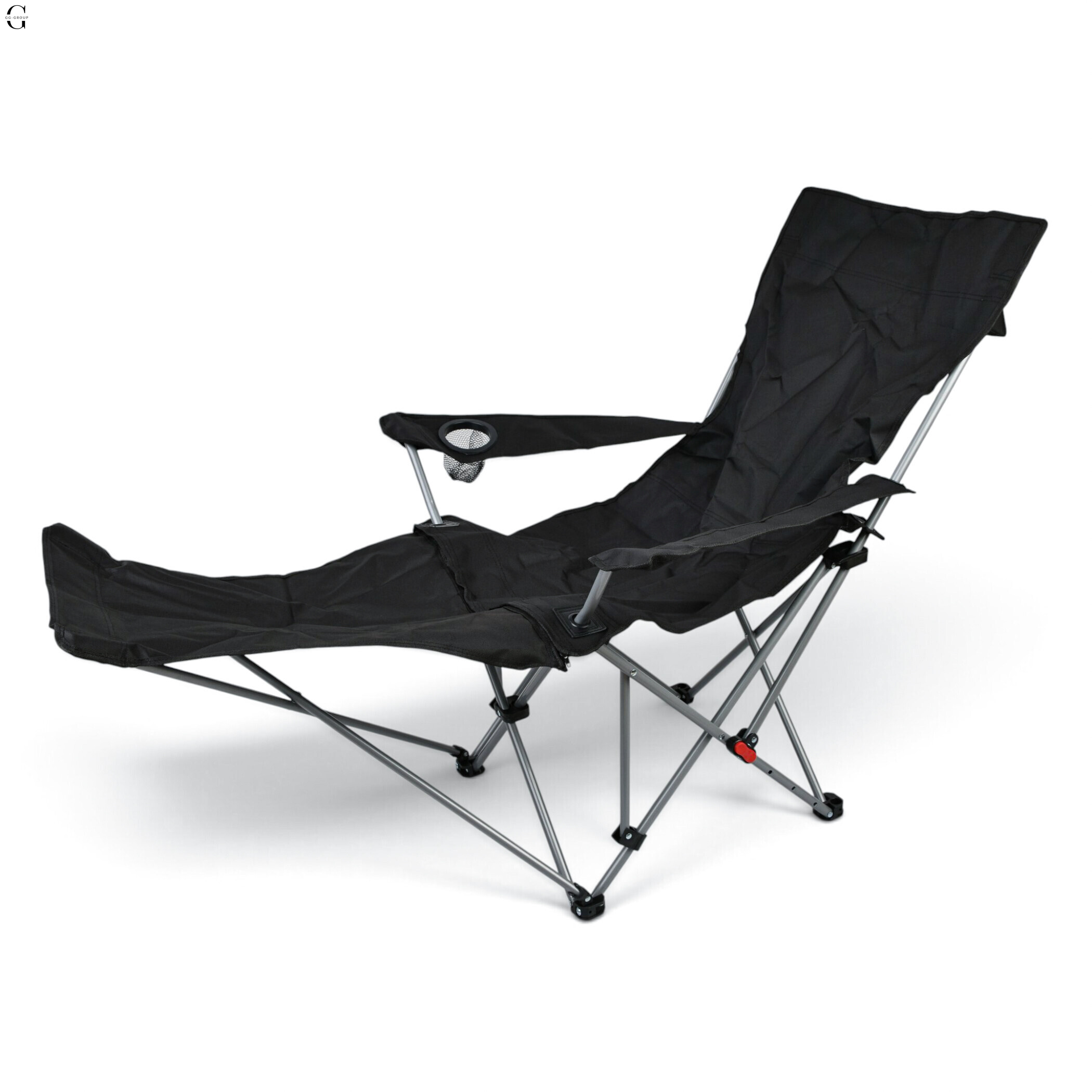     Складне туристичне крісло-павук Compact Outdoor Chair 100 кг із чохлом чорне