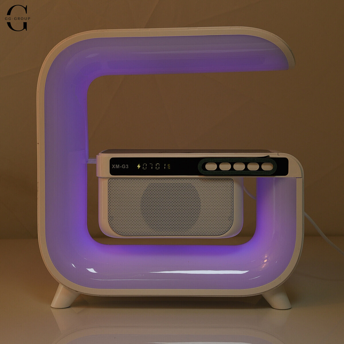 Ночник Smart Light Sound Machine с беспроводной зарядкой и Bluetooth колонкой 