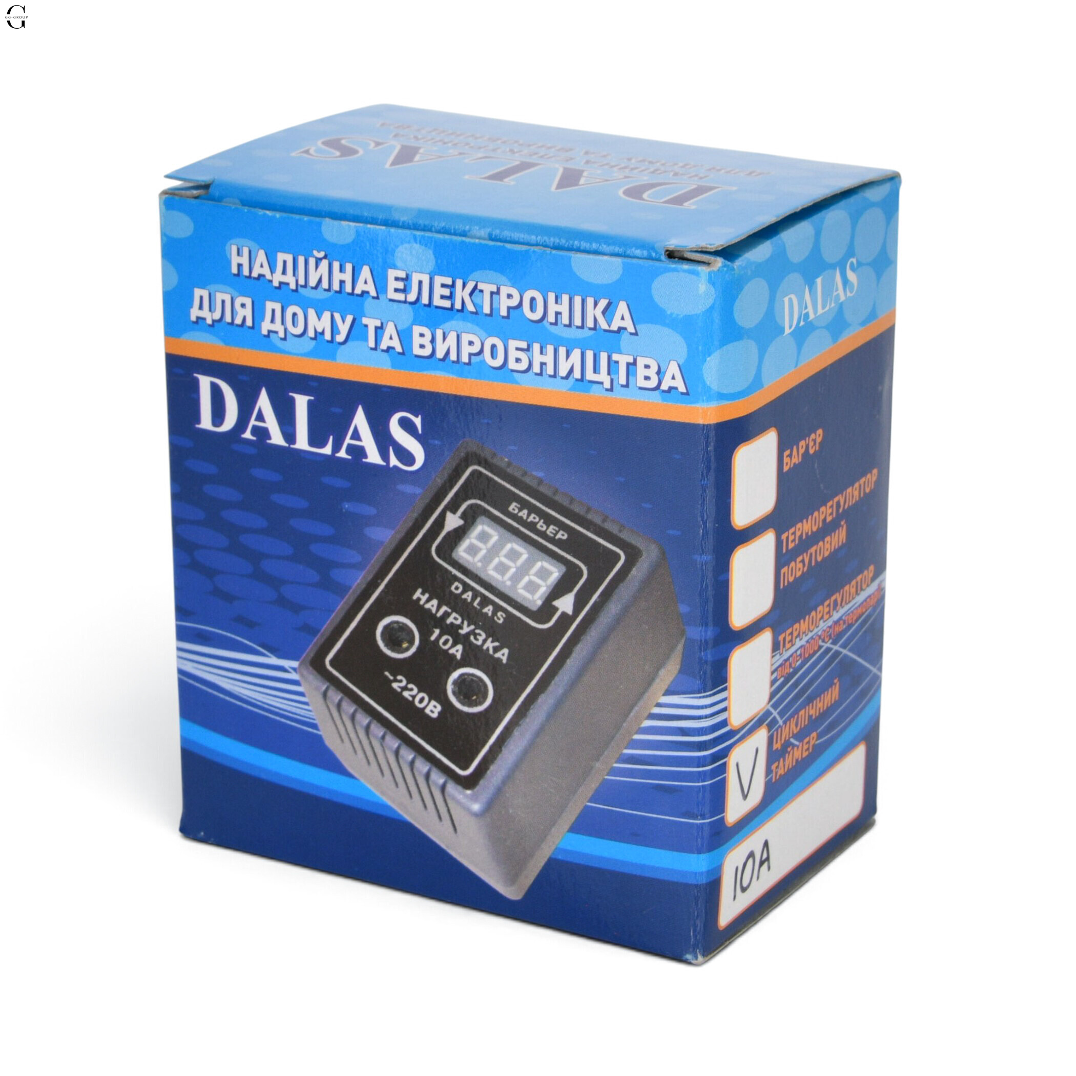 Семициклічний таймер DALAS 10A 220В з цифровим дисплеєм