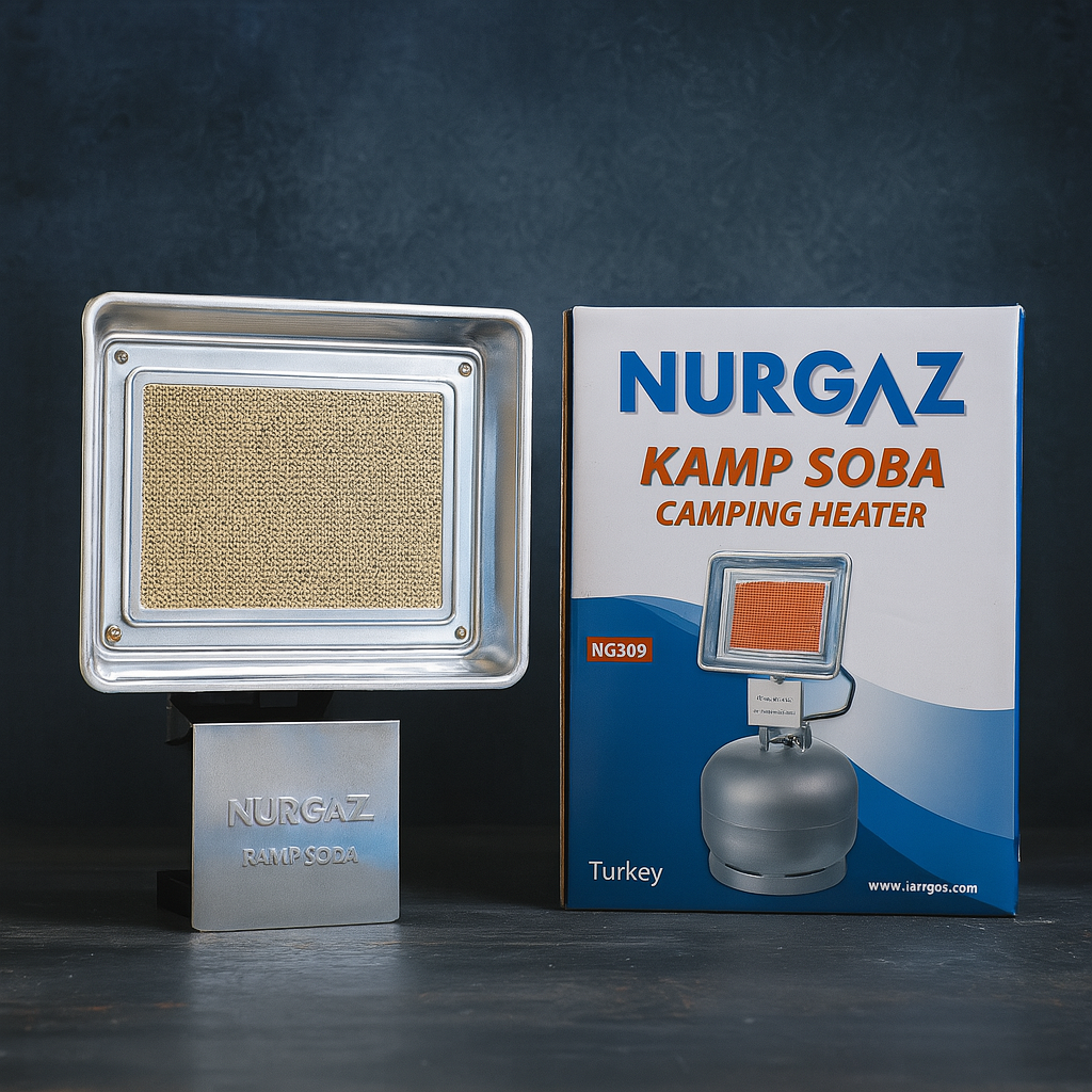 Газовый инфракрасный обогреватель Nurgaz NG-309 1.5 кВт для дачи, гаража, мастерской, с редуктором