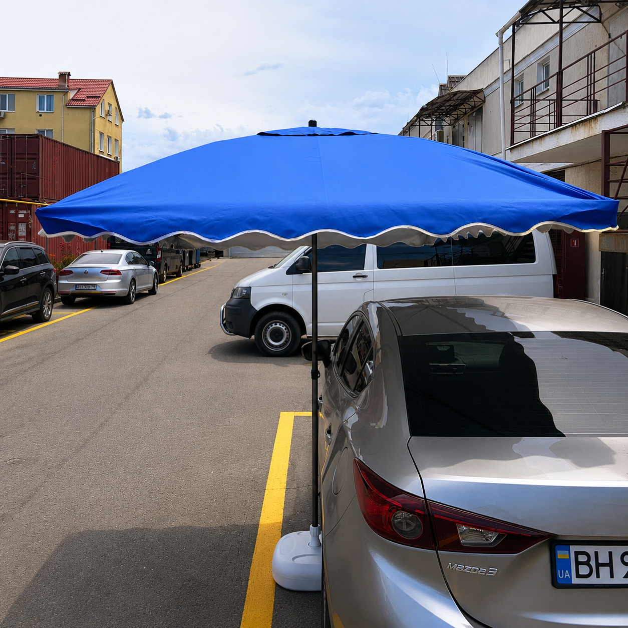 Торговый зонт 2×3 м Monaco Lite с ветровым клапаном, регулировкой высоты и фибергласовыми спицами.