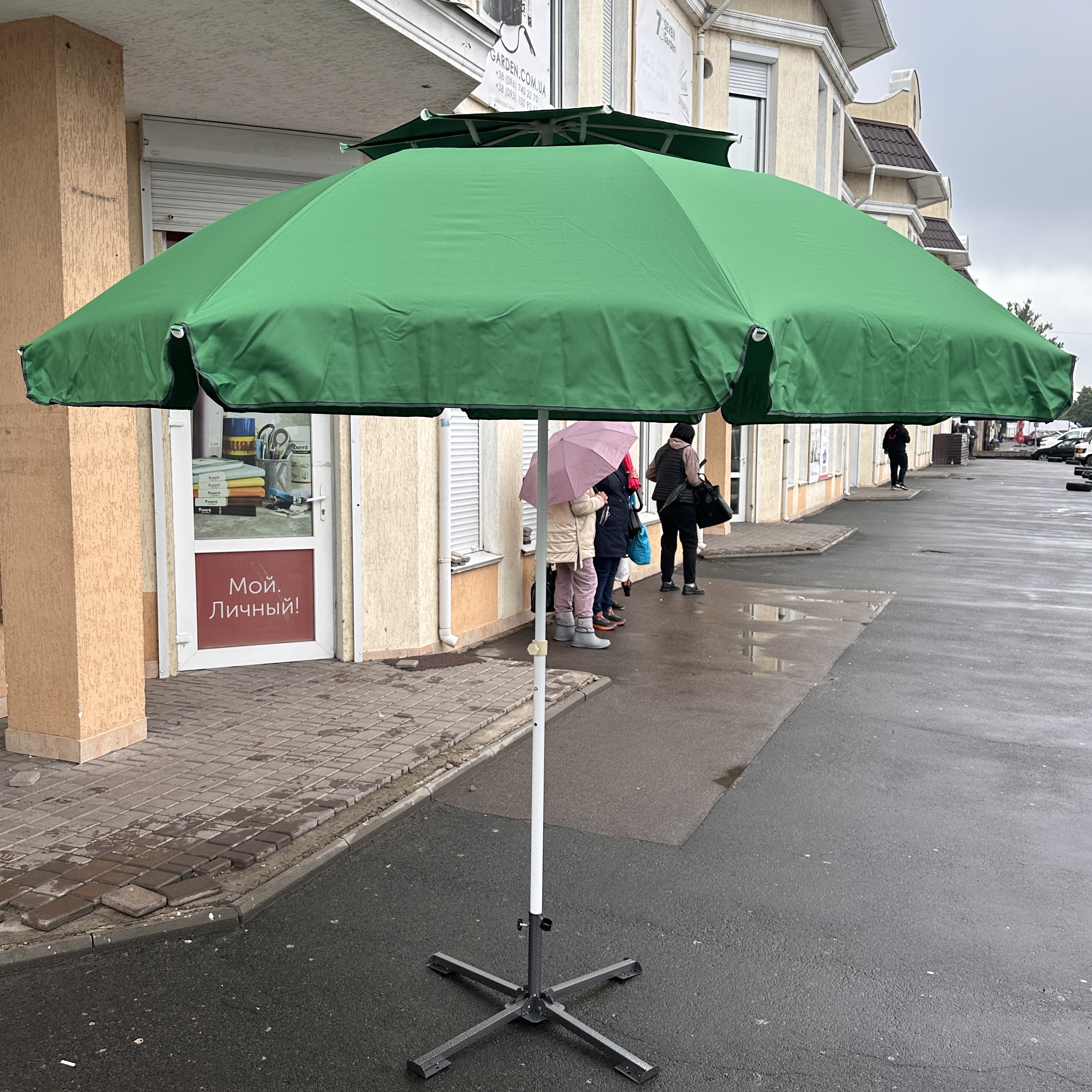 Monsen 3 м Антивитер | Парасолька для торговли с клапаном и крепким каркасом.