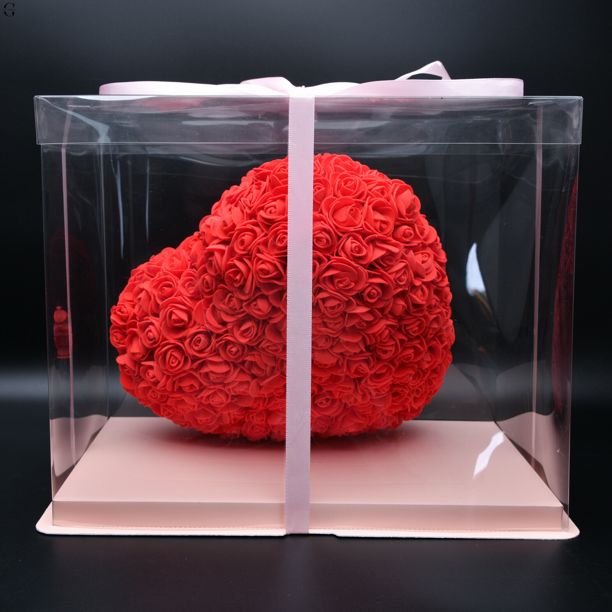 Серце з роз KR-20 28×25×13 см – декоративна композиція з 3D роз