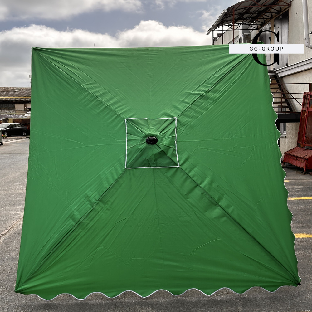 Зонтик Monsen PRO 2×3 м прямоугольный, металлический каркас, серебряное УФ-напыление, чехол