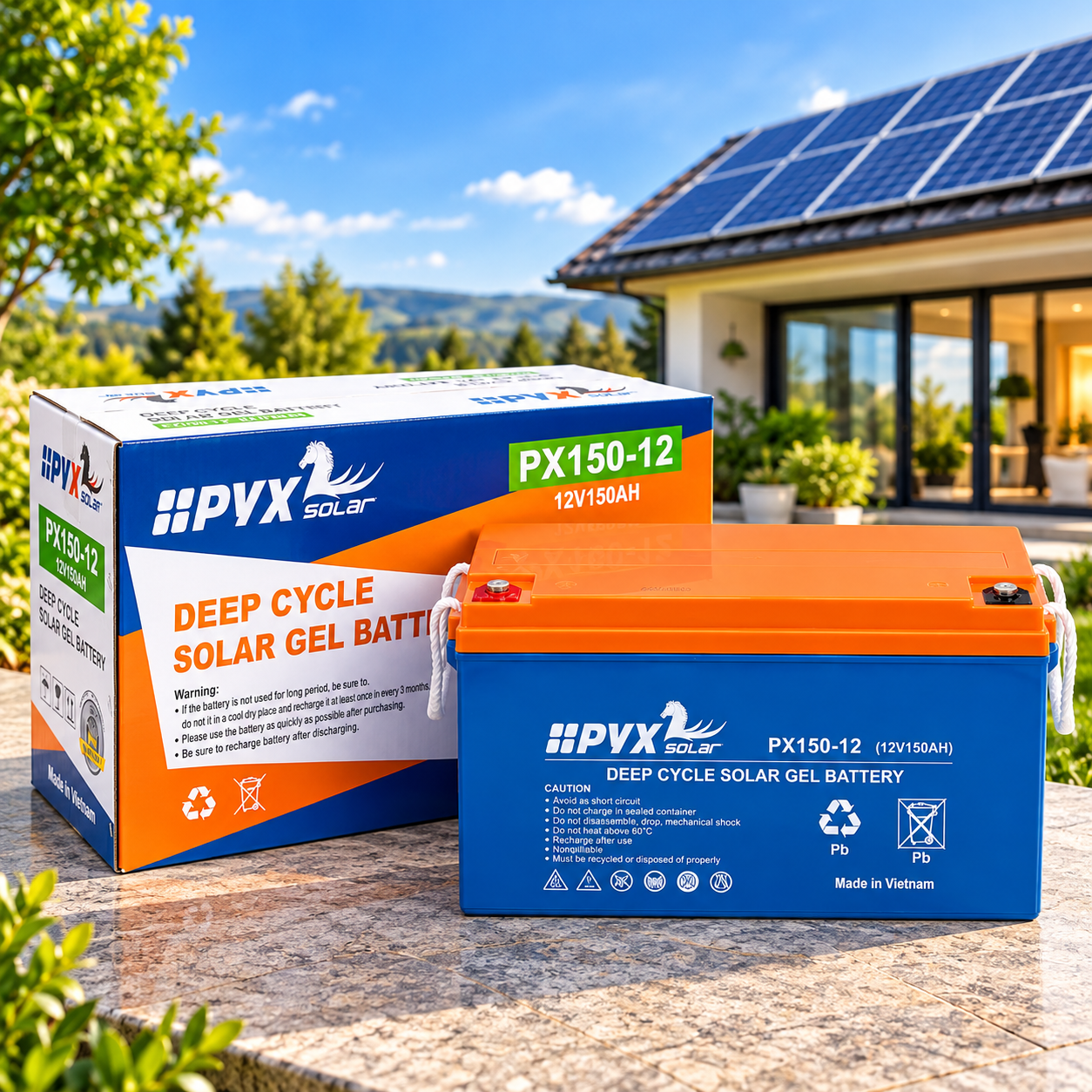 Гелевий акумулятор PVX Solar PX150-12 12V 100Ah