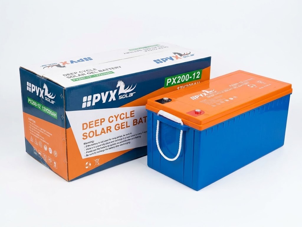 Акумулятор PVX Solar PX200-12 GEL 12В 200А·год для сонячних панелей та ДБЖ