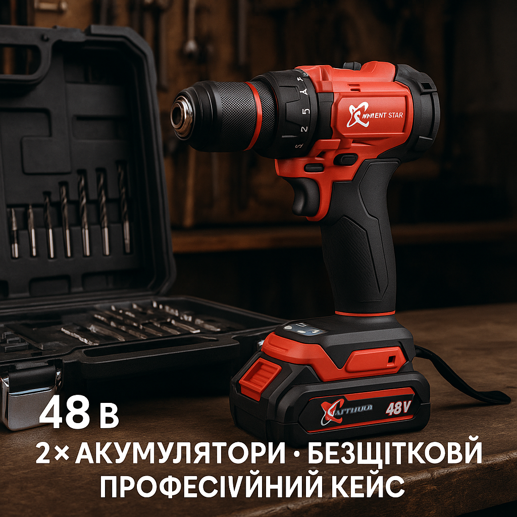 Шуруповерты бесщеточные Lambent Star 48V с двумя аккумуляторами.