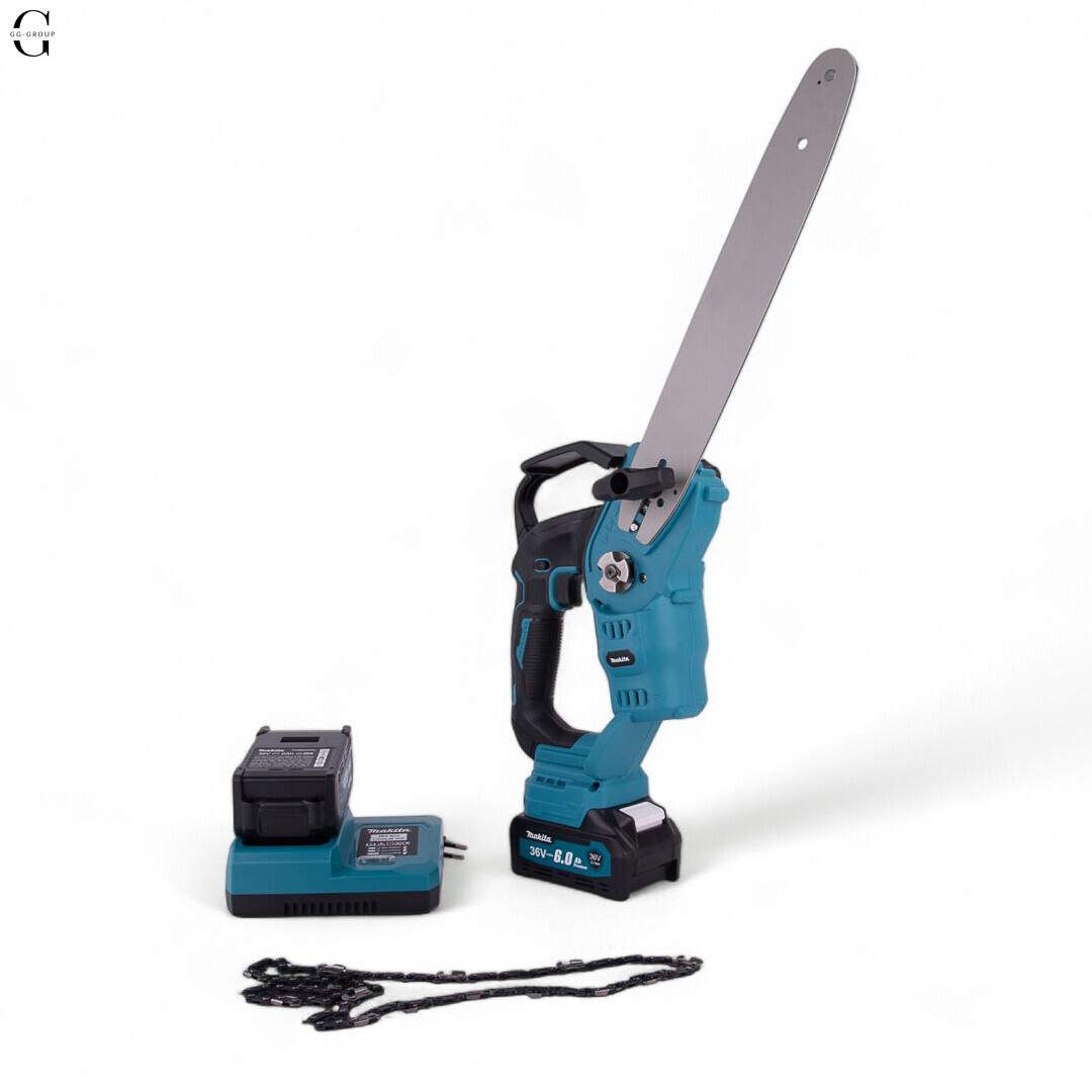 Аккумуляторная цепная пила MAKITA 36V, 6.0 А·час, бесщеточная, кейс, шина 12 дюймов