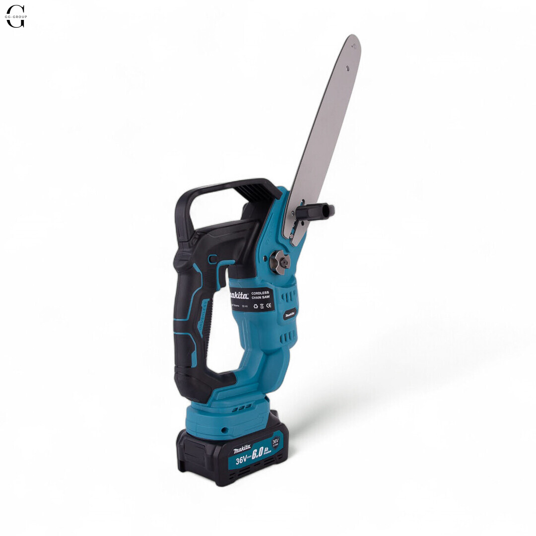 Аккумуляторная цепная пила MAKITA 36V, 6.0 А·час, бесщеточная, кейс, шина 12 дюймов
