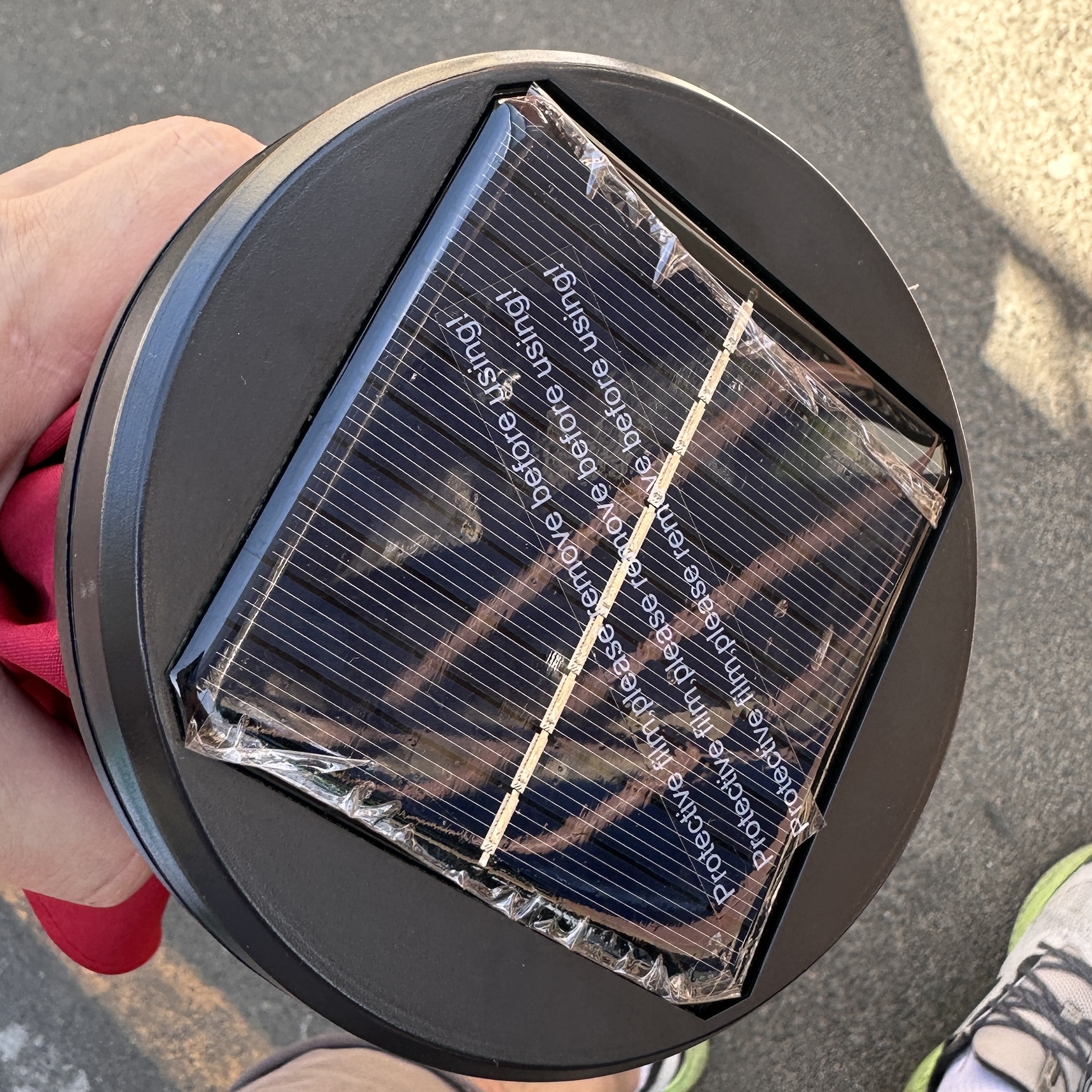 Зонта для кафе 3м с LED подсветкой на солнечной батарее, 8 металл. спиц, антиветер, красный