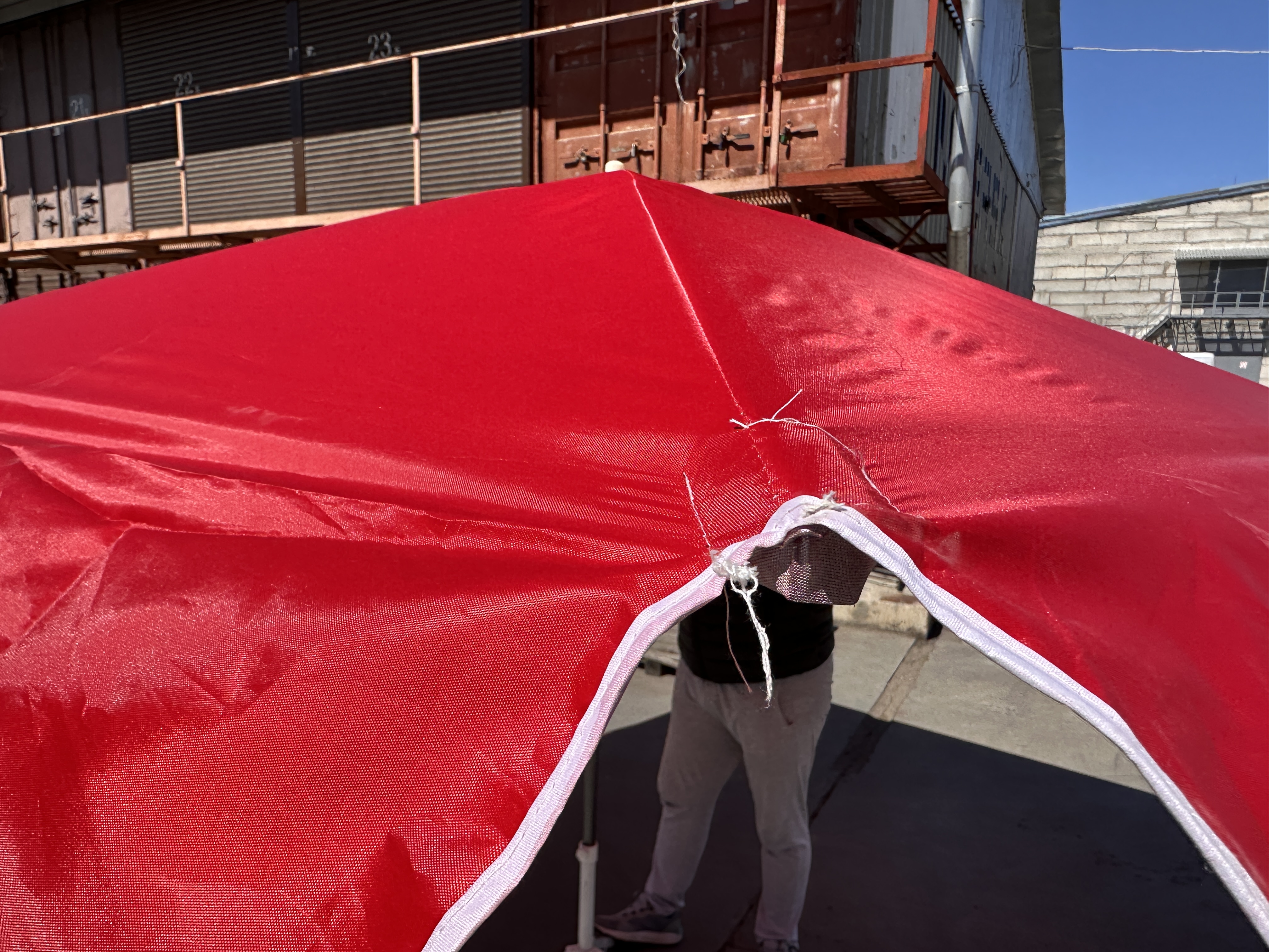 Торговый зонт Mario Umbrella 3.3×3.3 м, 4 металлические спицы, нейлон с УФ-защитой, Италия