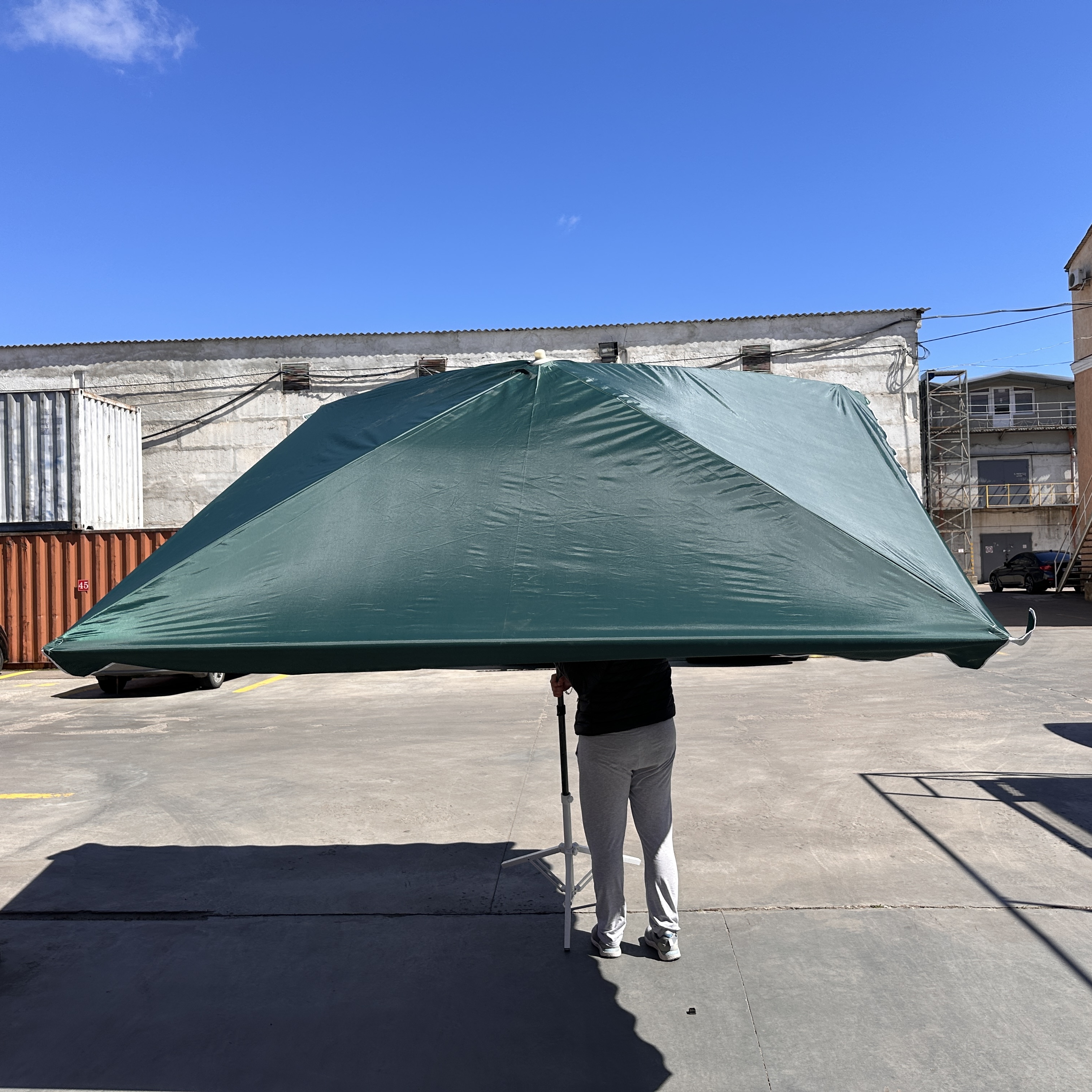 Торговый зонт Mario Umbrella 3.3×3.3 м, 4 металлические спицы, нейлон с УФ-защитой, Италия