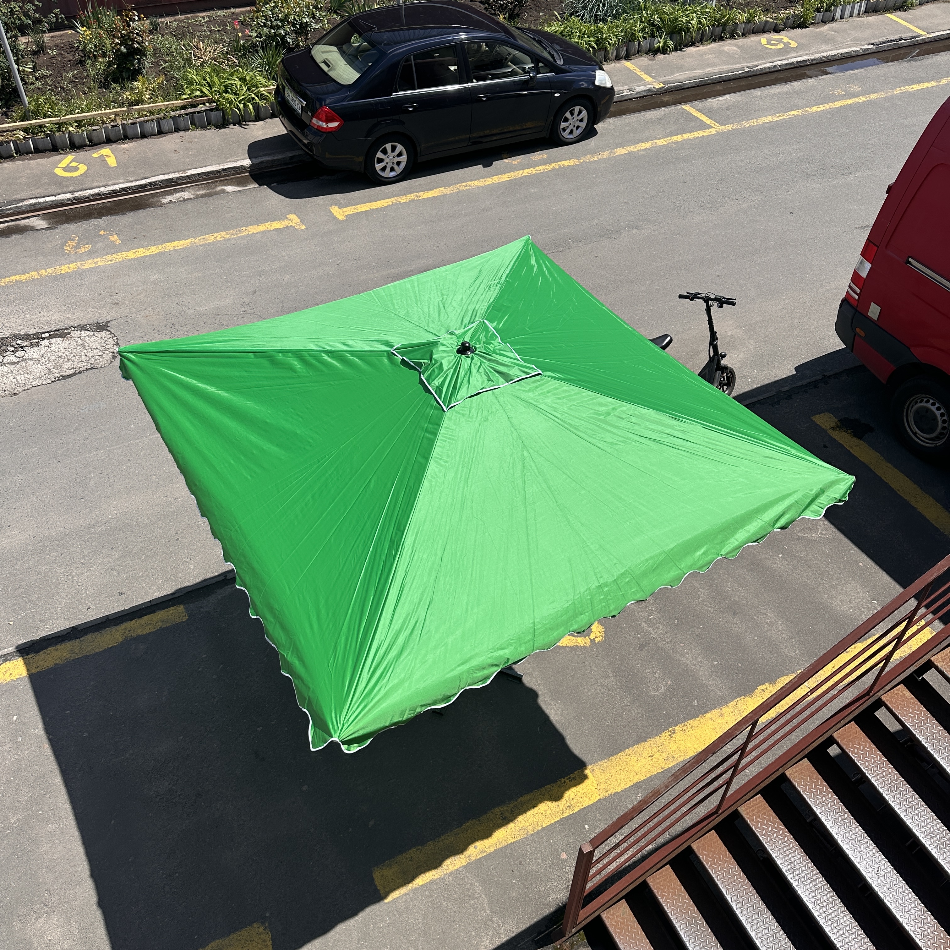Зонт Monsen 2.5×2.5 м с ветровым клапаном, UV-защитой и регулировкой высоты, Турция.