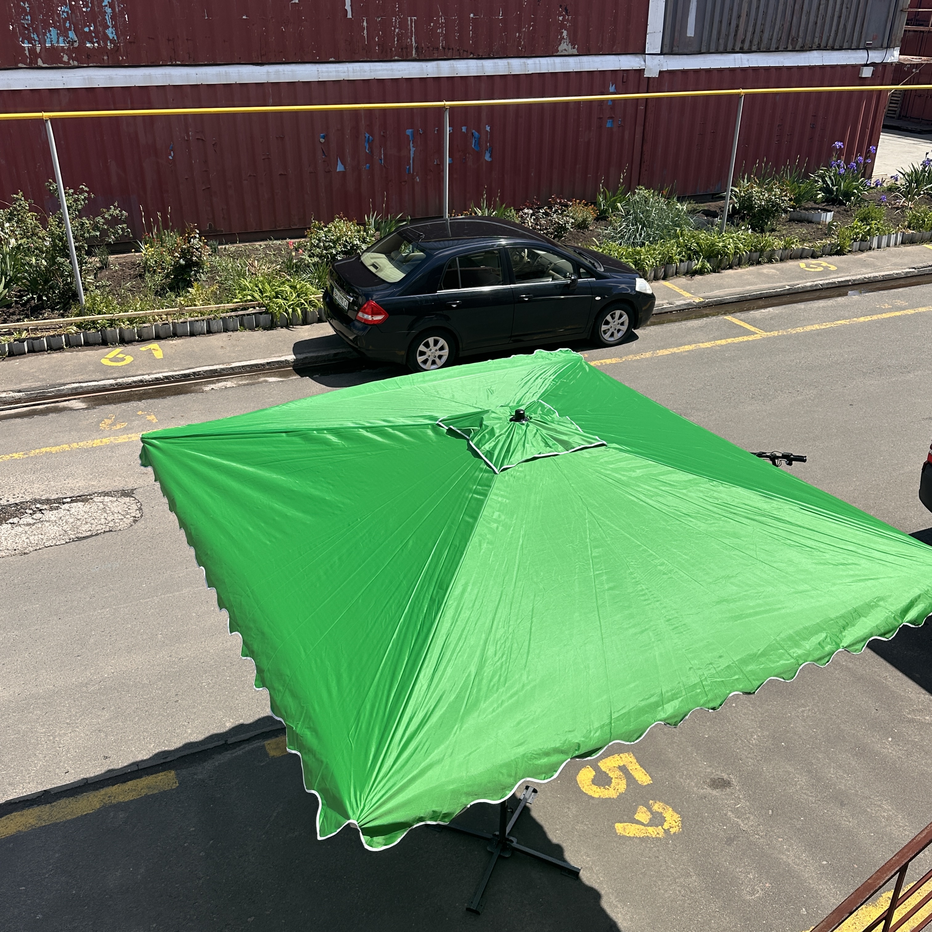 Зонт Monsen 2.5×2.5 м с ветровым клапаном, UV-защитой и регулировкой высоты, Турция.