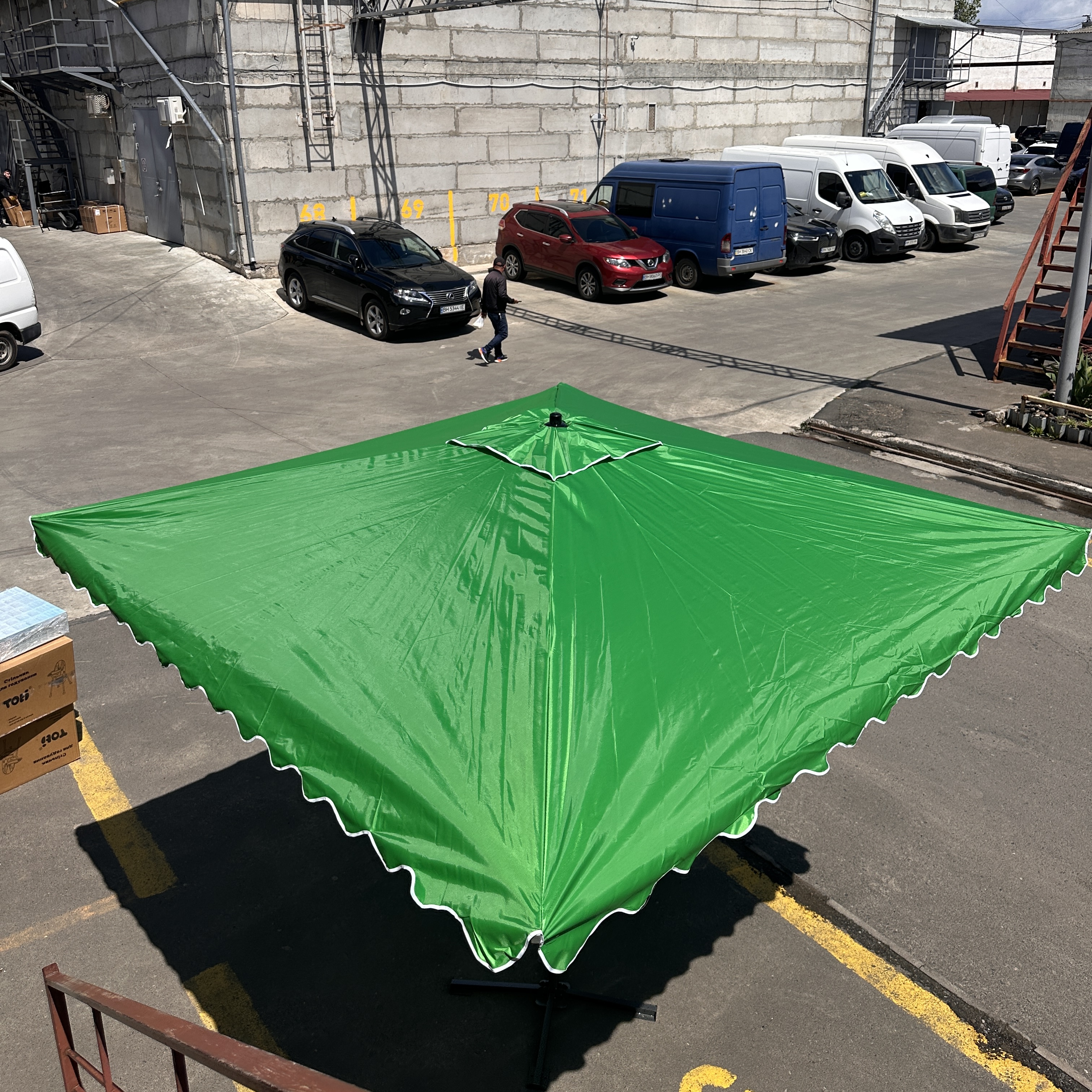 Торговый зонтик Munsen 3×3 м с ветровым клапаном и УФ-защитой, нейлон, металлическая конструкция