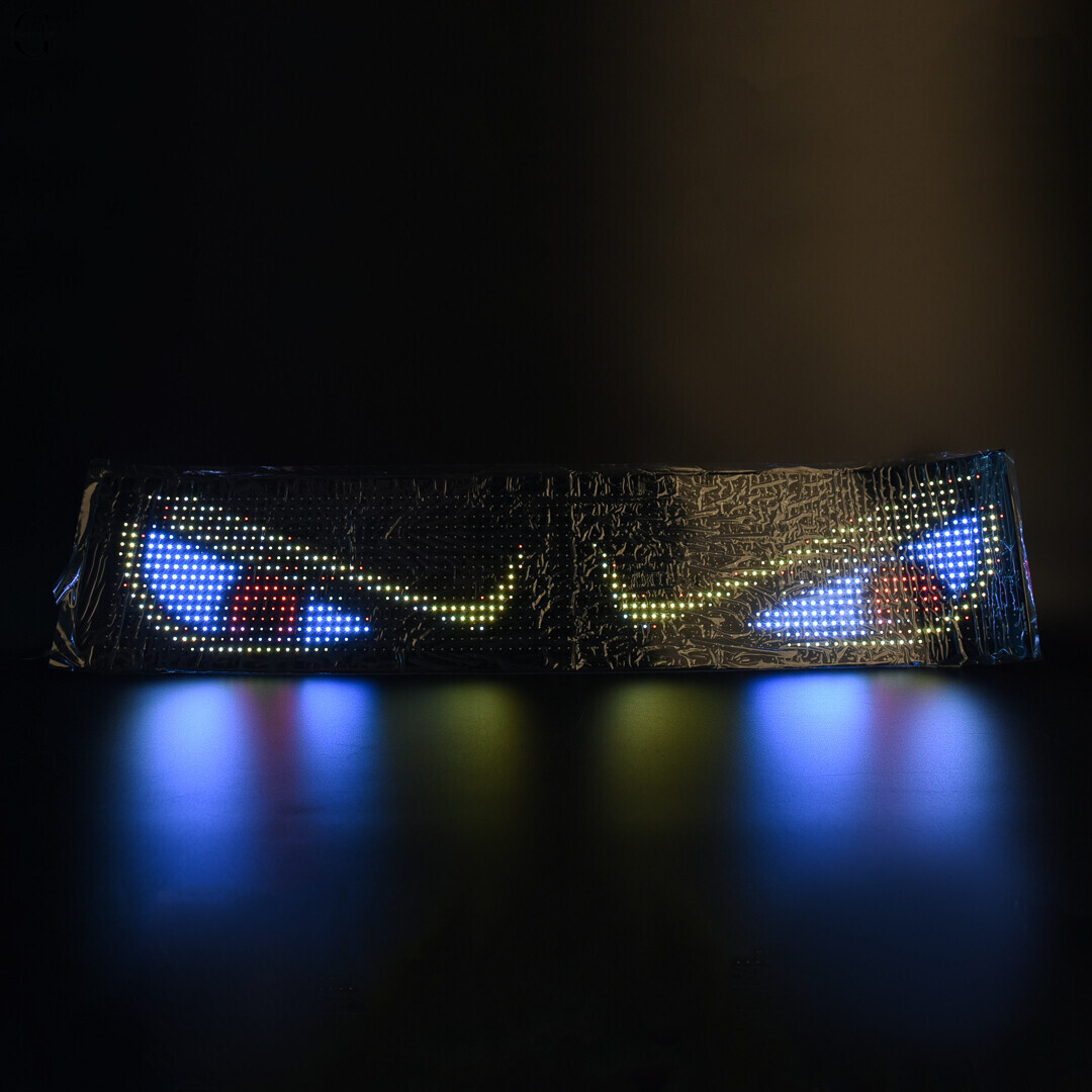 Гибкий водонепроницаемый LED дисплей 12×60 с Bluetooth, управлением и Type-C питанием