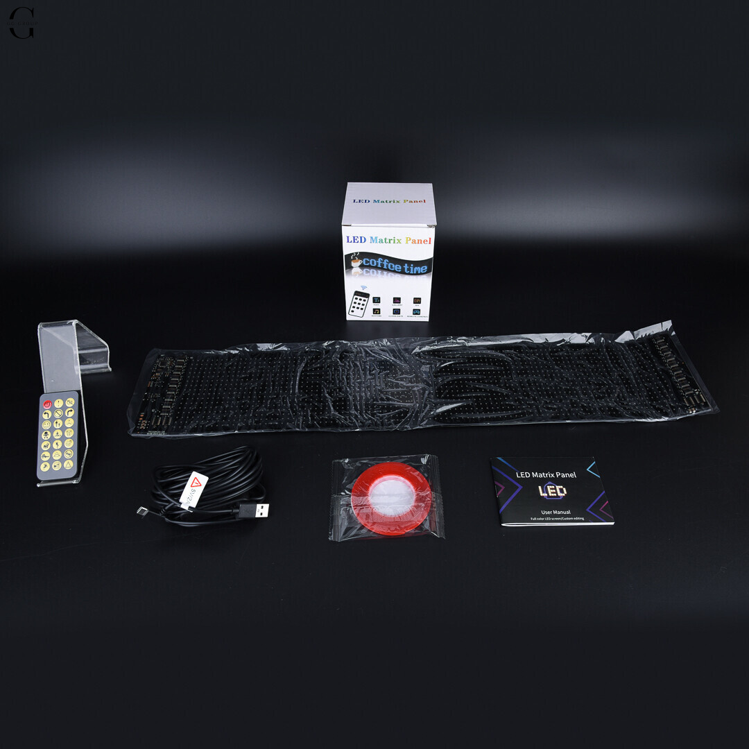 Гибкий водонепроницаемый LED дисплей 12×60 с Bluetooth, управлением и Type-C питанием