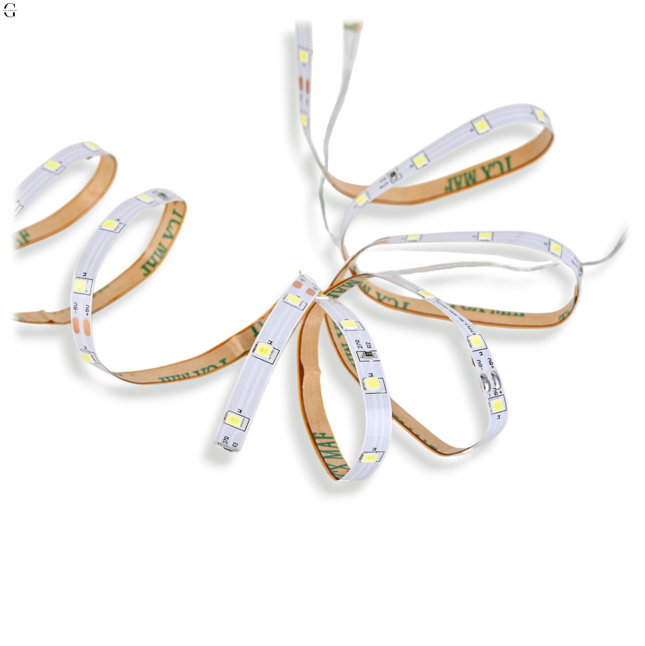 Світлодіодна LED-стрічка 2,3 м на 3 AA батарейках, холодне біле світіння.