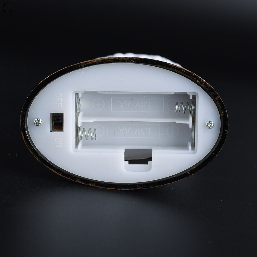 Різдвяний LED нічник-свічка з фігурками, блисками 15.5×8 см на батарейках AAA AT-D10S