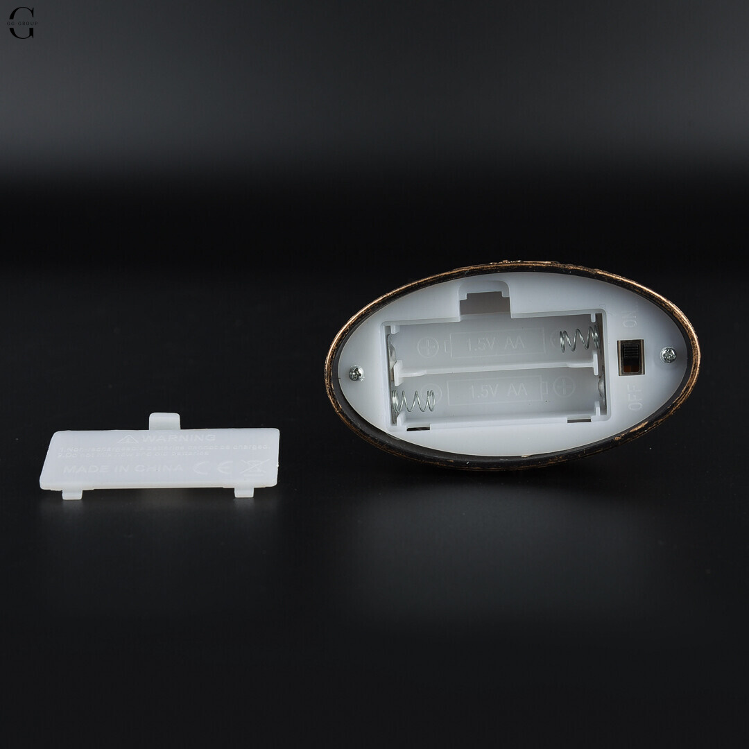 Різдвяний LED нічник-ліхтар із фігурками та блискітками 14×8 см на батарейках AAA AT-D12S