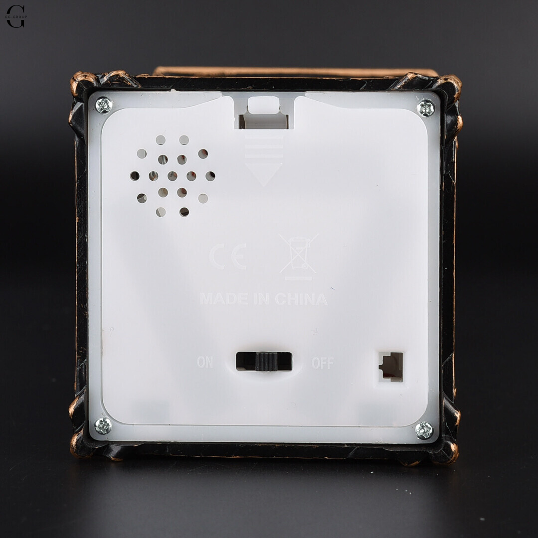 Різдвяний музичний LED ліхтар з фігурками та блисками 22.5×8 см від мережі та батарейок AT-D26A