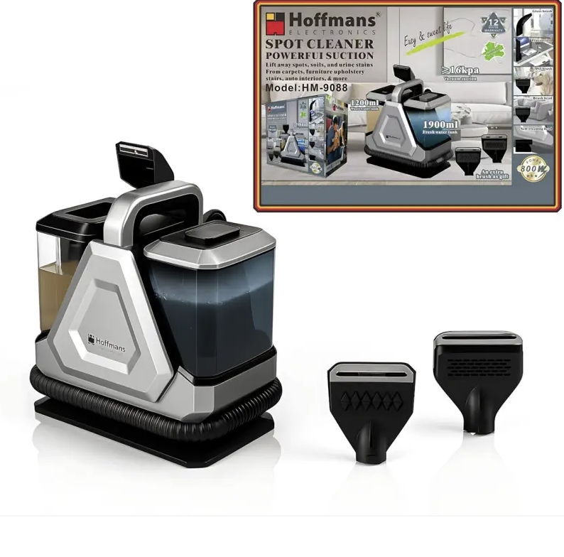 Моющий пылесос Hoffmans HM-9088 800W с баками 1900/1200 мл и мощным всасыванием 16 кПа.