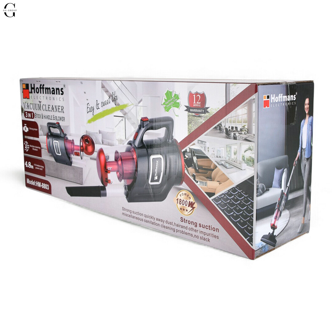 Вакуумний пилосос 3в1 Hoffmans HM-8803, 1800W, циклонний контейнер 0.8 л, фільтр HE9, 15 кПа