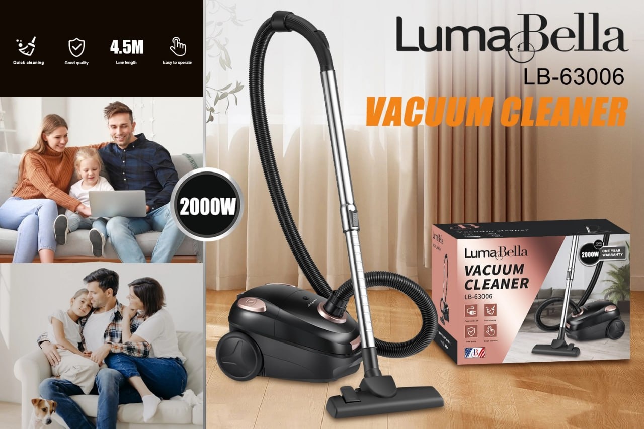 Пилосос Циклонна система фільтрації високої потужності 2000 Вт Luma Bella LB-63006