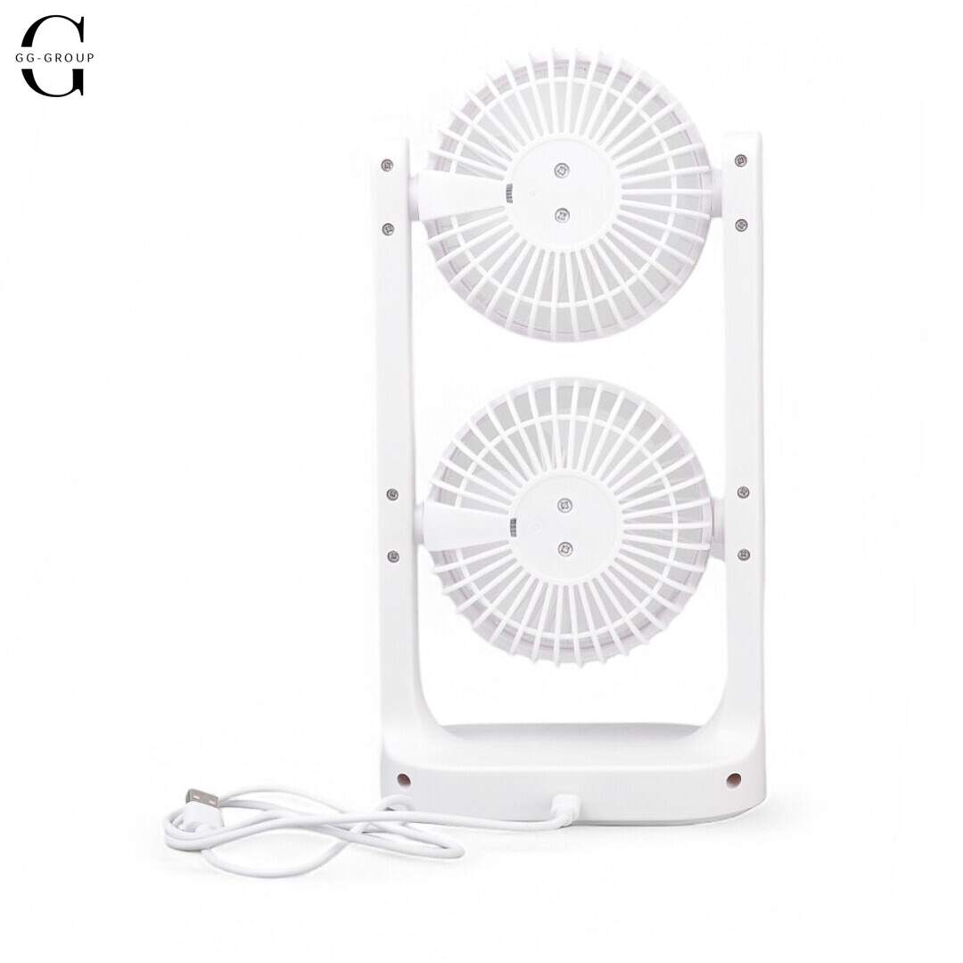 Настольный вентилятор GT-280, питание от сети / Power Bank, компактный.