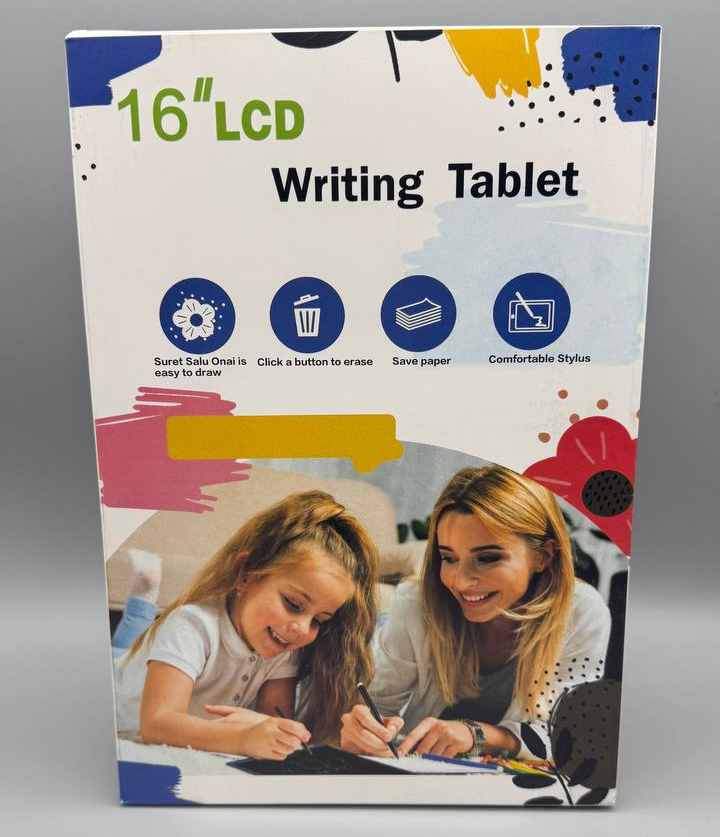 Планшет для малювання 16" LCD Writing Tablet, графічний блокнот зі стилусом і захистом від стирання