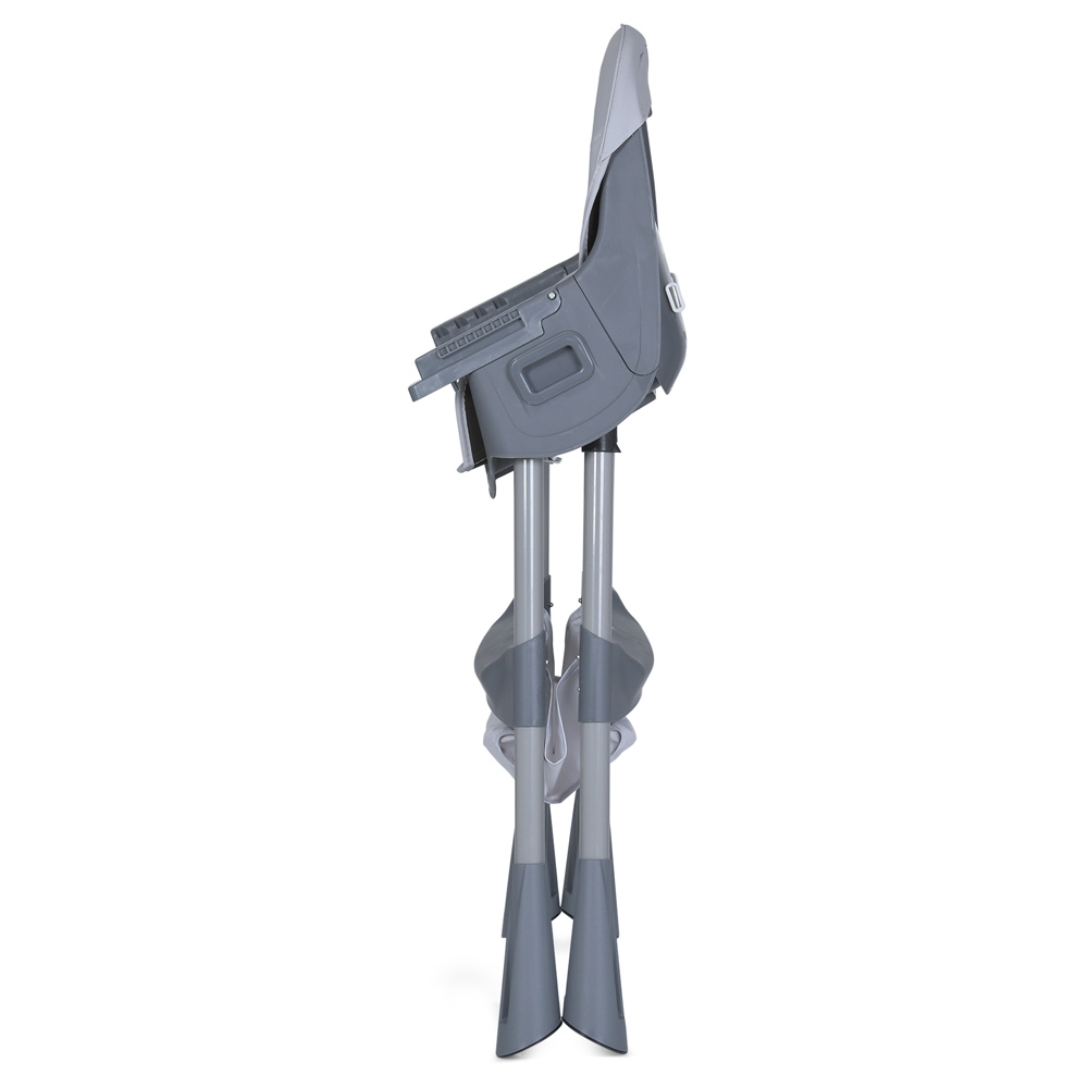 Стільчик для годування BAMBI M 5722 Gray, регульований, знімний столик, 5-точковий ремень, колеса, екошкіра
