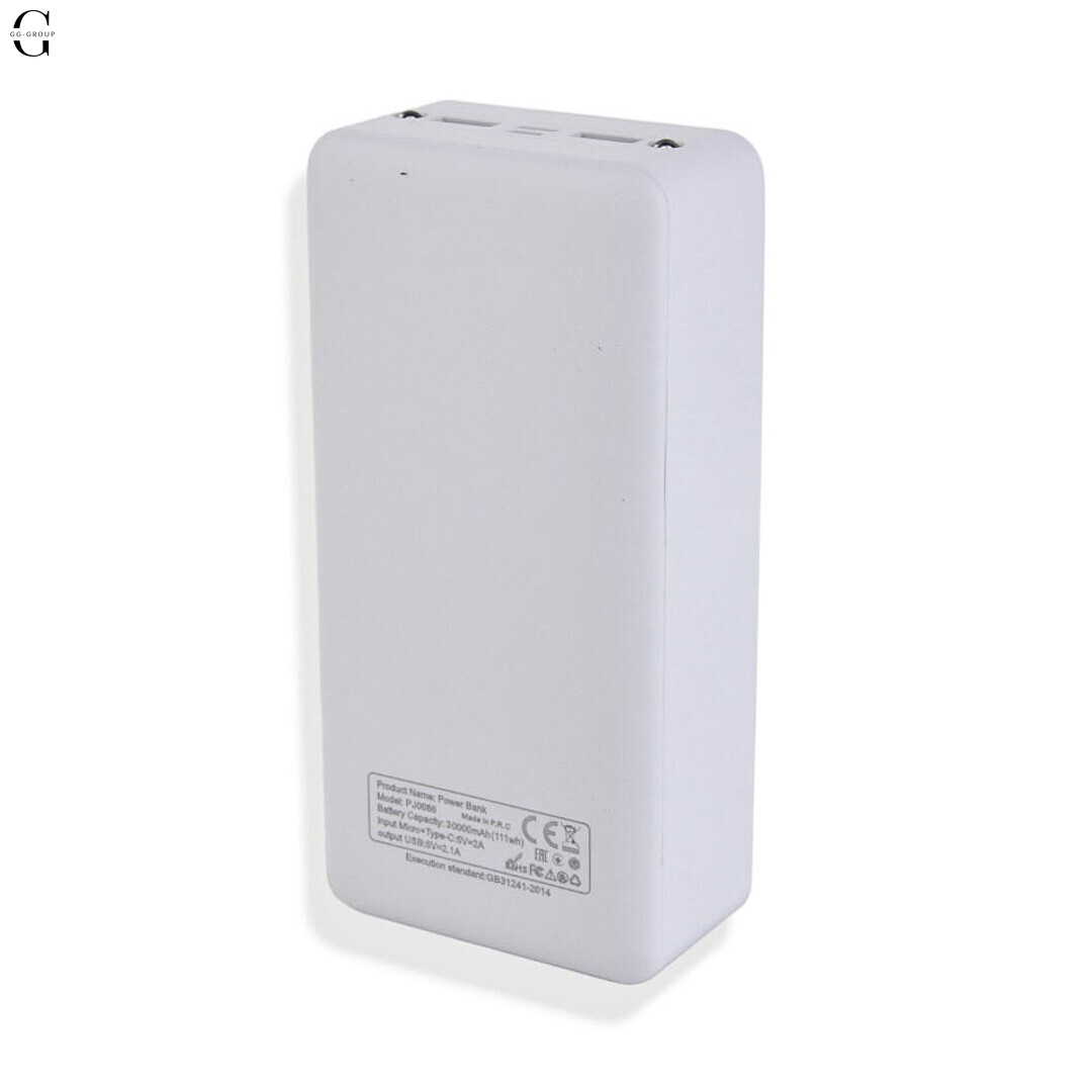 Power Bank MAXCELL 30000mAh PJ0086B J91B, внешний аккумулятор 2.1A с LED-индикатором