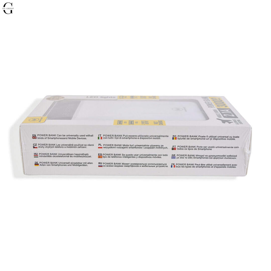 Power Bank MAXCELL 30000mAh PJ0086B J91B, внешний аккумулятор 2.1A с LED-индикатором