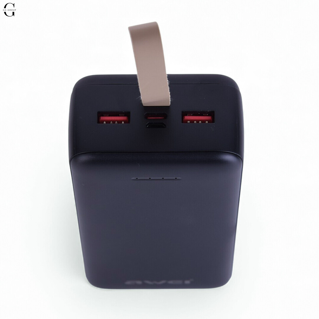 Power Bank Awei J111B 50000mAh, быстрая зарядка 22.5W, USB-C, 2 USB выхода