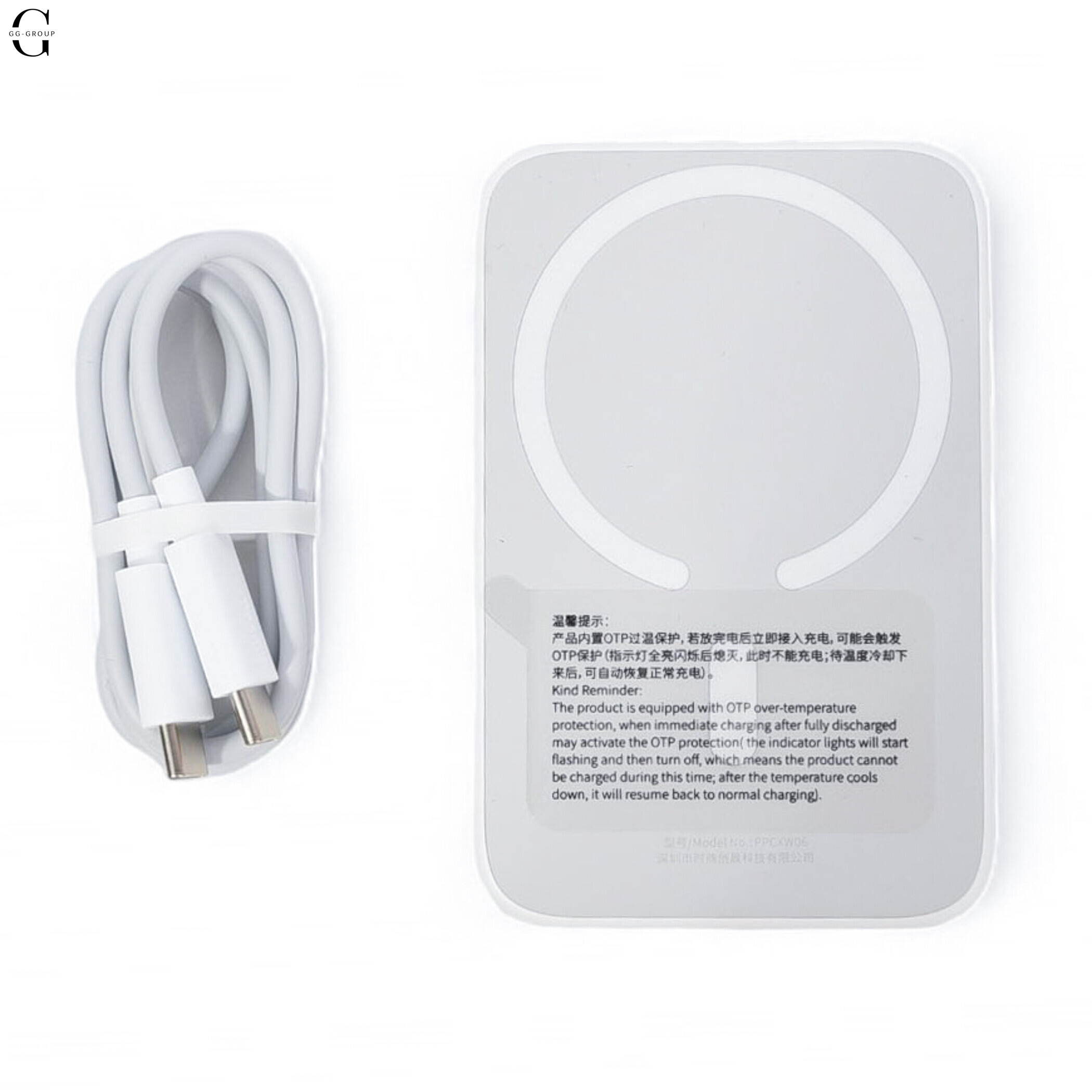 Power Bank Baseus Magnetic Wireless 6000mAh 20W с магнитной беспроводной зарядкой White