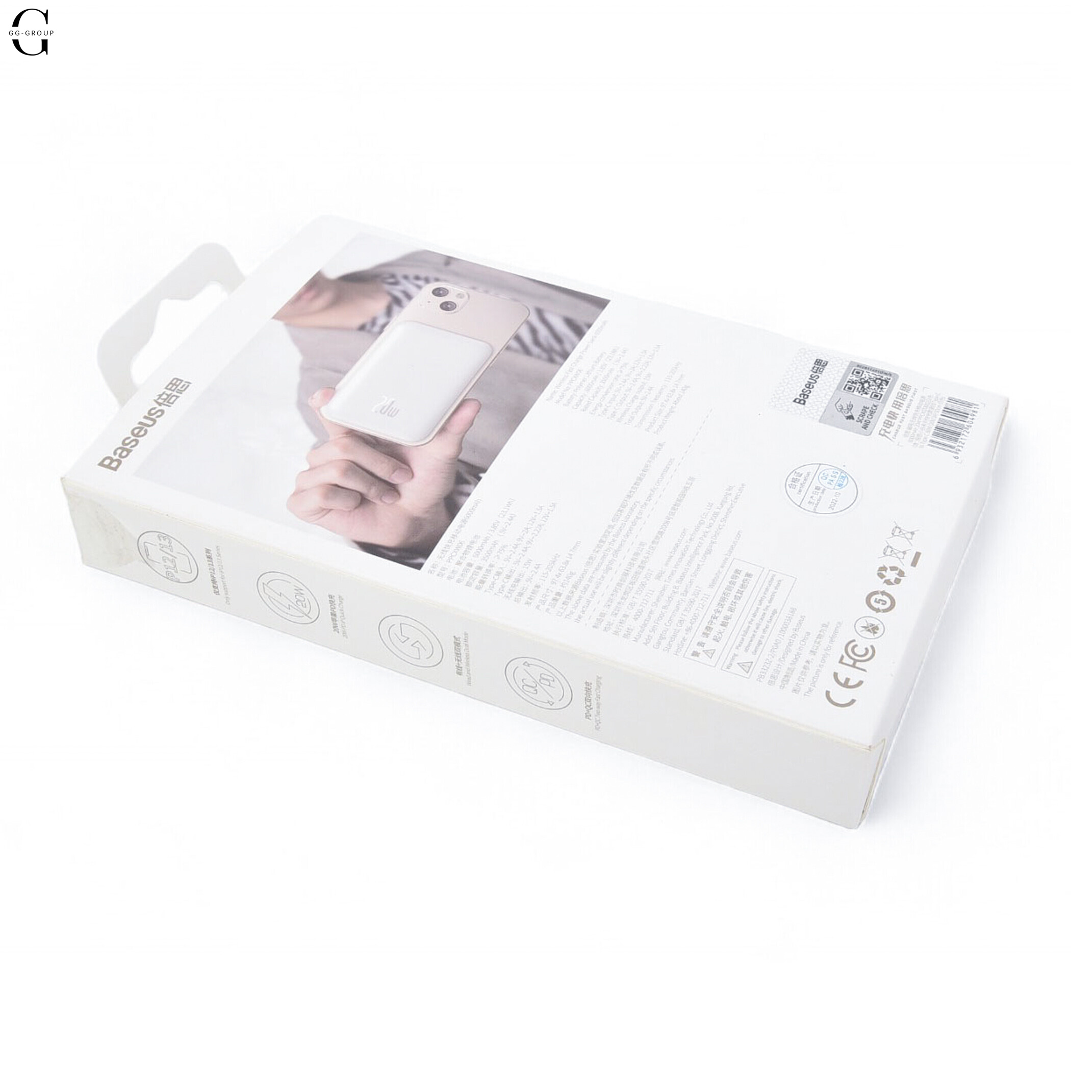 Power Bank Baseus Magnetic Wireless 6000mAh 20W с магнитной беспроводной зарядкой White
