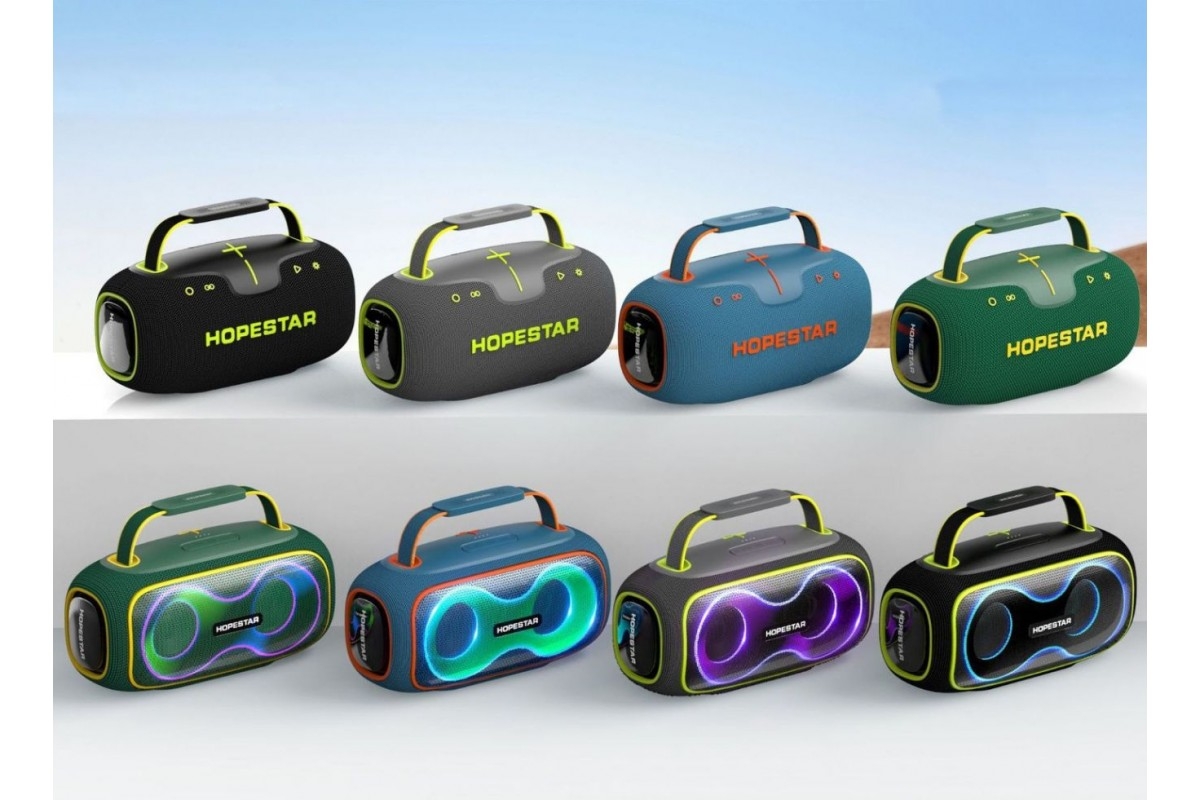 Портативная колонка Hopestar Party Box 150, 60W, Bluetooth 5.3, RGB, аккумулятор 8800mAh, IPX5 Черный