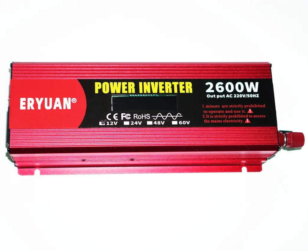 Преобразователь напряжения с 12V на 220V 2600W ЧИСТЫЙ СИНУС LCD Z1A