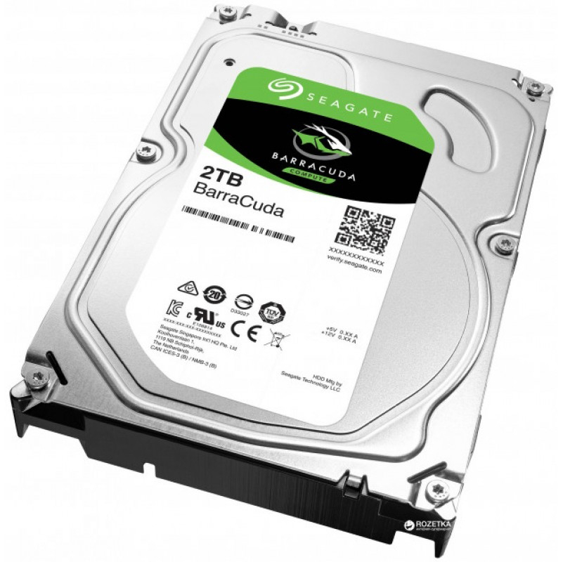 Жорсткий диск HDD внутрішній 2TB SEAGATE HDD 3.5" SATA 3.0 7200RPM BarraСuda (ST2000DM008)