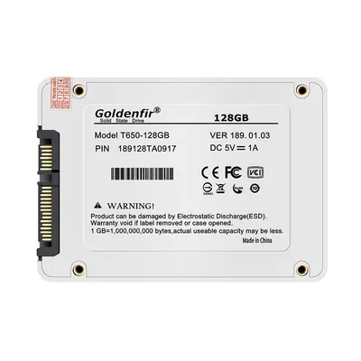 Жёсткий диск SSD внутренний 128GB Goldenfir T650 2.5" SATA 3.0 (6Gb/s)
