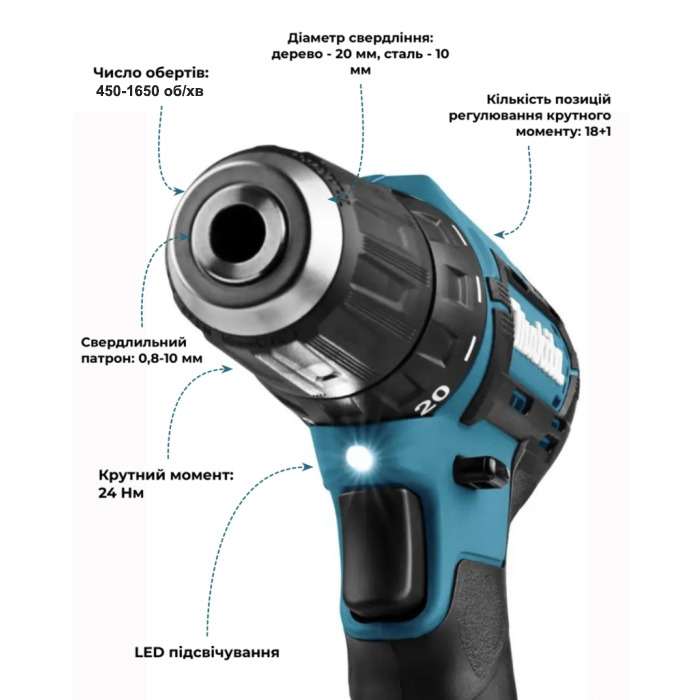 Шуруповерт Makita с двумя аккумуляторами 24V+ Браслет в подарок