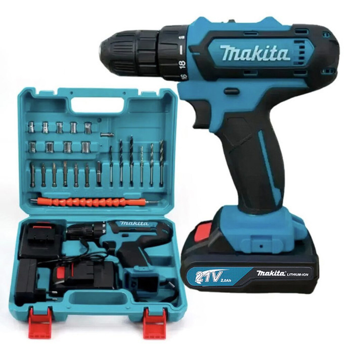 Шуруповерт Makita с двумя аккумуляторами 21V+ Браслет в подарок