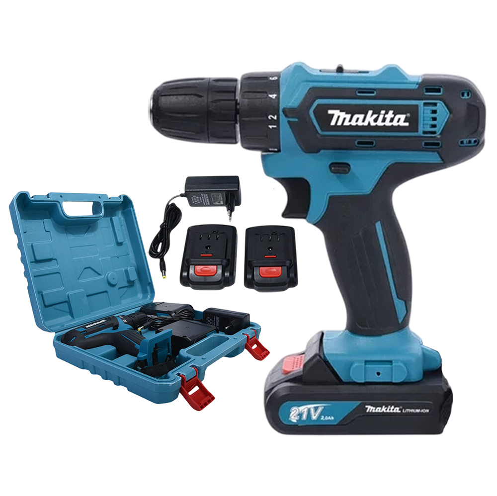 Шуруповерт Makita із двома аккумуляторами 21V + Браслет у подарунок