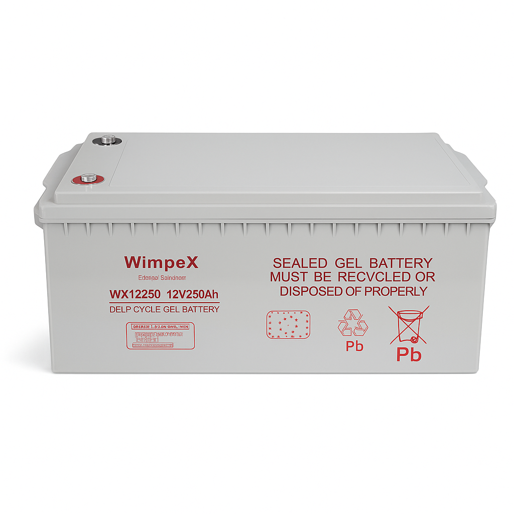 Гелиевый аккумулятор Wimpex Gel 12V250 Ah 24-25 года